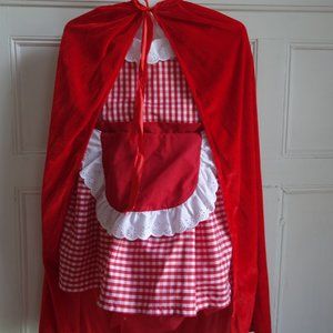 Little Red Riding Hood Costume - Dress & Velvet Cape w/ Hood - Gymboree 5 6